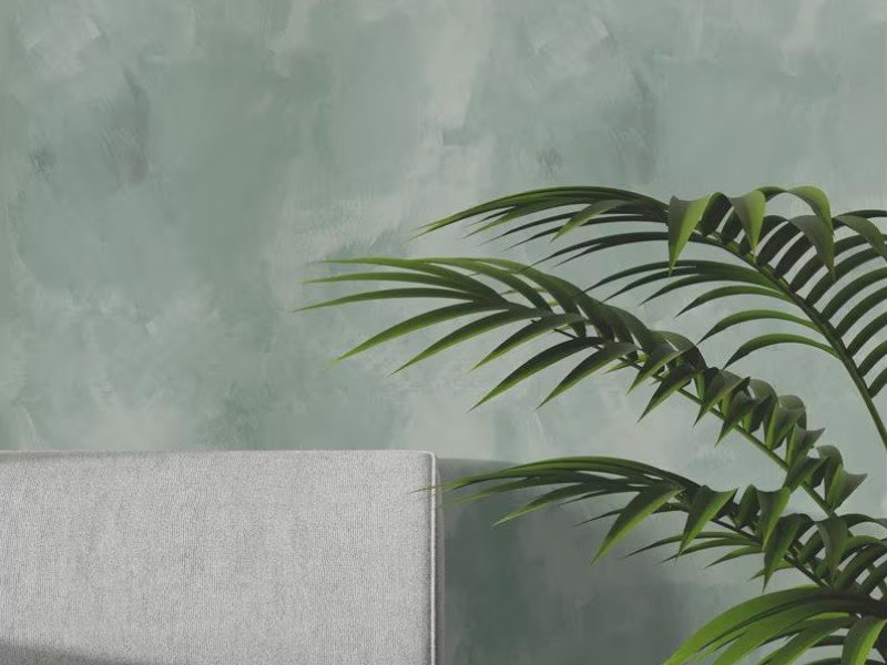 Sơn giả bê tông tone xanh gần gũi với thiên nhiên