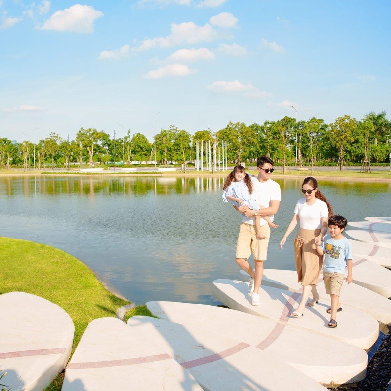Thi công terrazzo ngoài trời tại An Lạc Green Symphony Park